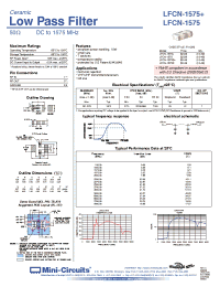Datasheet LFCN-1575+ производства Mini-Circuits